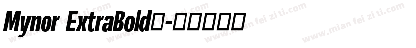 Mynor ExtraBold’字体转换